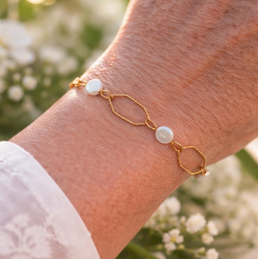 Anita  - Armband - Zoetwaterparel