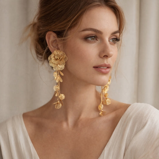 Golden Bloom - Oorbellen