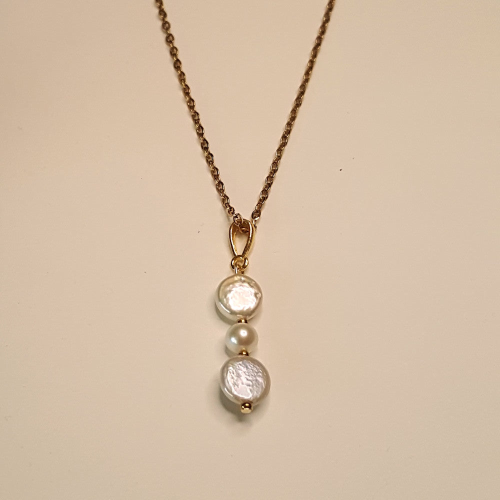 Venezia Set - Ketting - Oorbellen - Zoetwaterparel