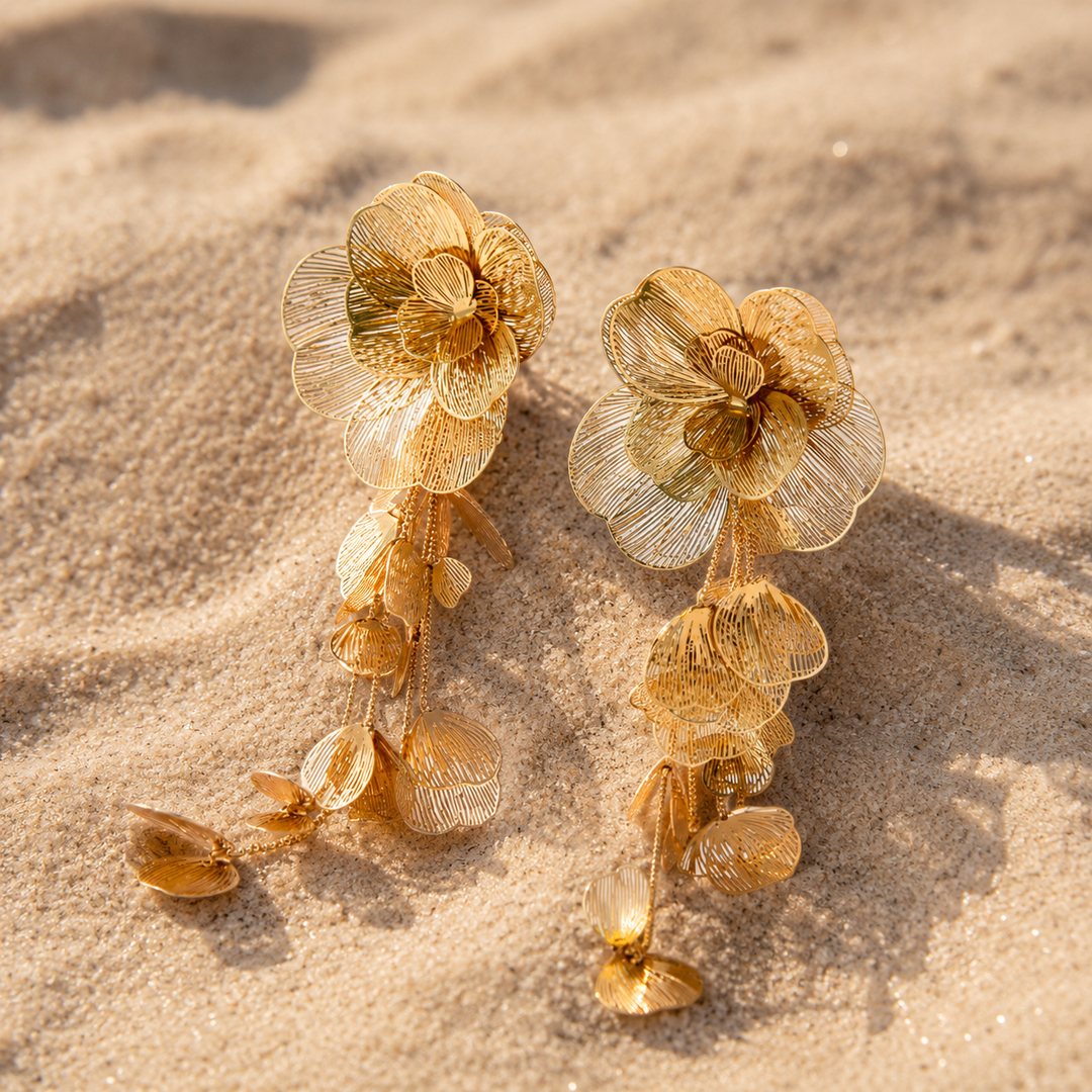 Golden Bloom - Earrings