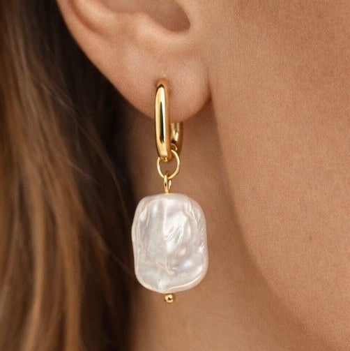 Link Pearl - Oorbel - Zoetwaterparel