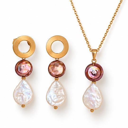 Verona – Parelset – ketting en oorbellen