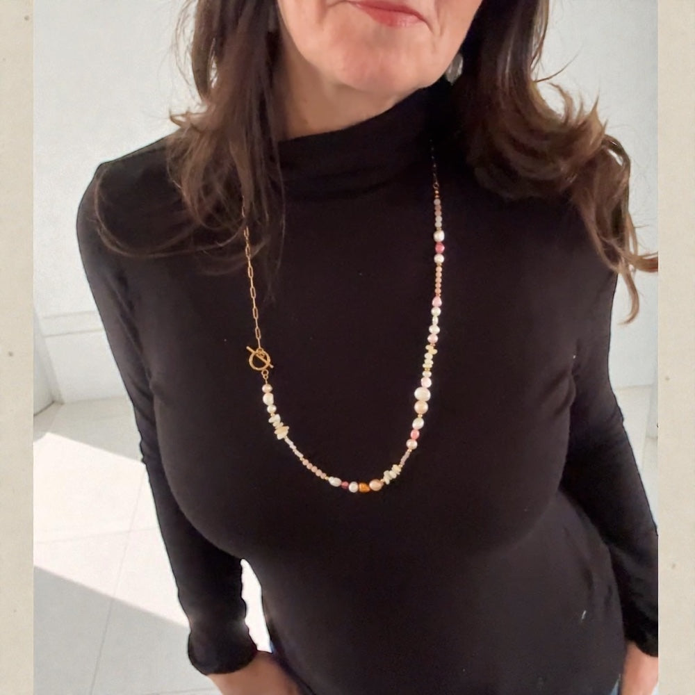 Luna -Mare - Ketting - Zoetwaterparel