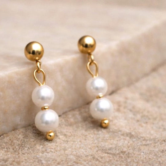 Soft Glow - Oorbel - Zoetwaterparel