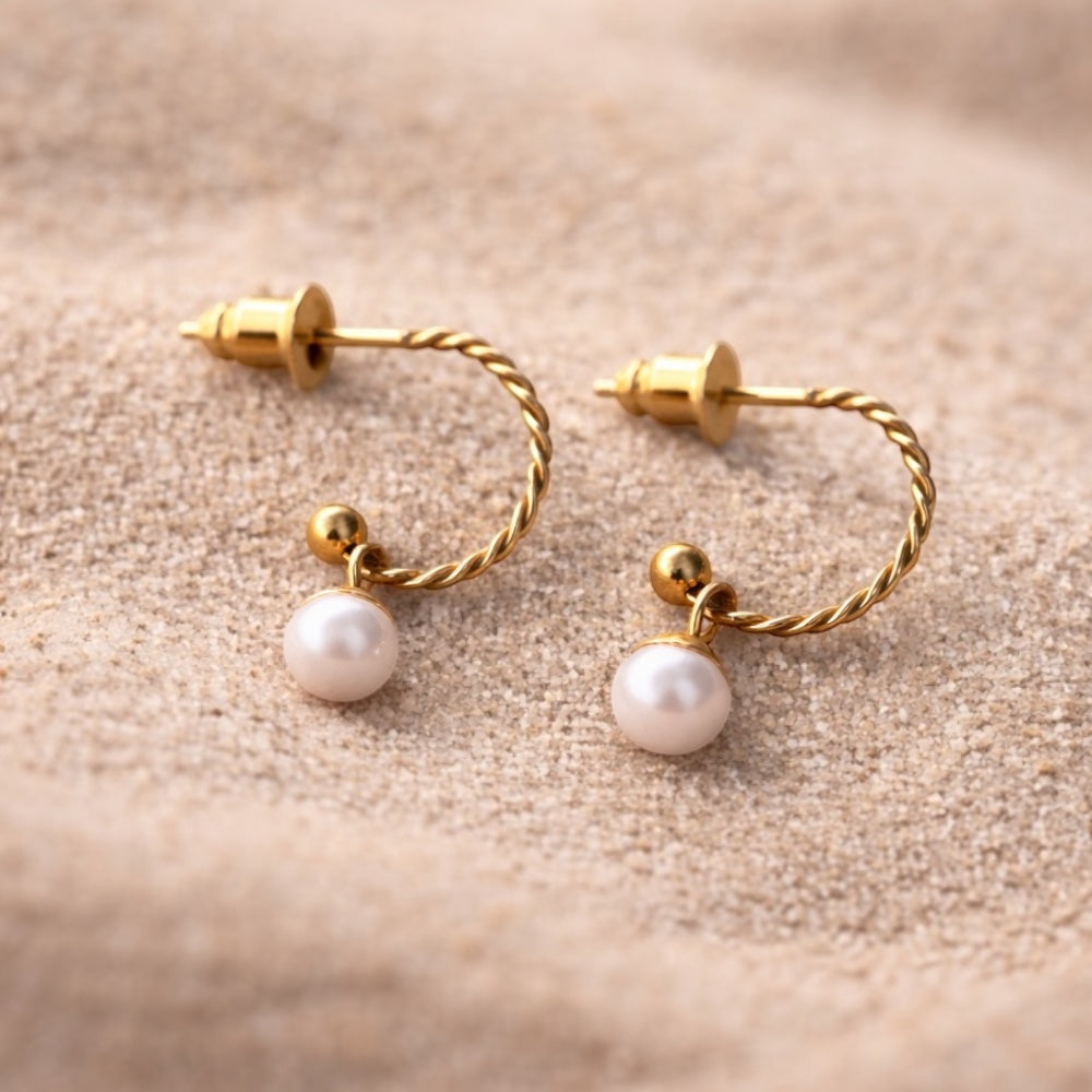 Inner Glow - Oorbel - Zoetwaterparel