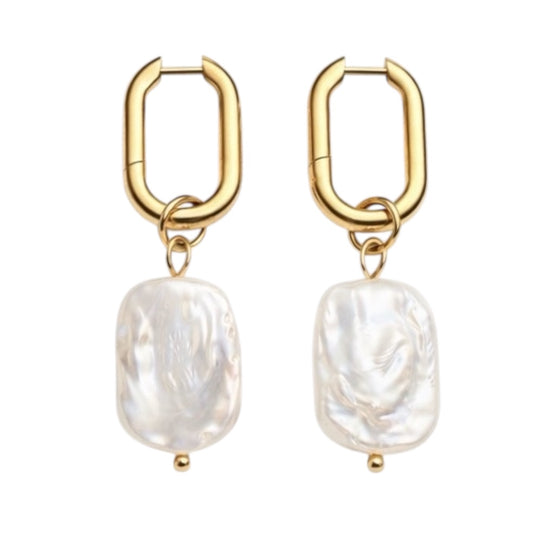 Link Pearl - Oorbel - Zoetwaterparel