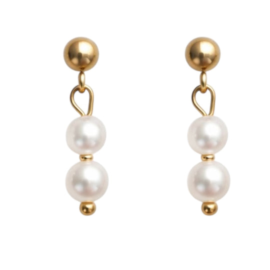 Soft Glow - Oorbel - Zoetwaterparel