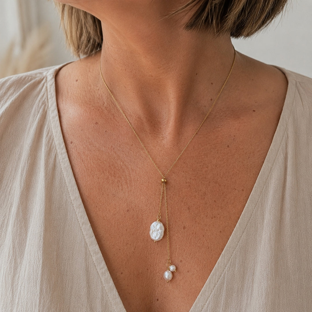 Wilma- Ketting - Zoetwaterparel