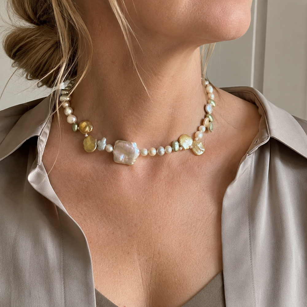 Nicole - Ketting- Zoetwaterparels