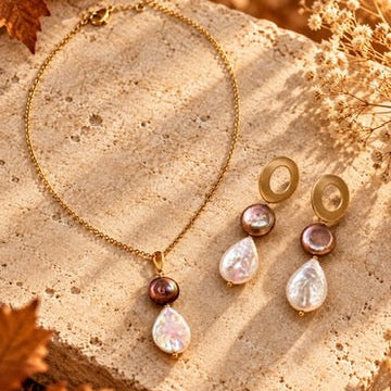 Verona – Parelset – ketting en oorbellen